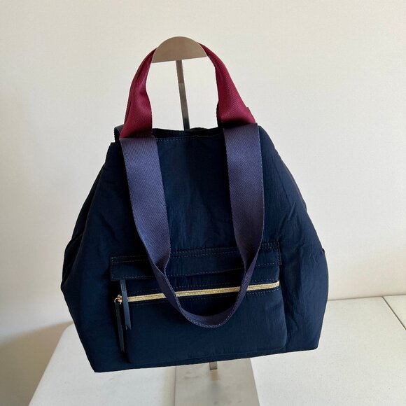 Stella & Dot Zip-it Navy Convertible Tote Bag - Picture 2 of 8